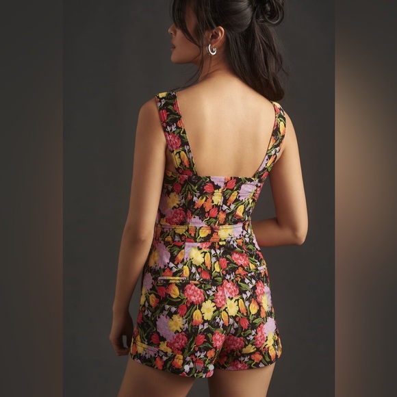 The Yukiko Noritake Portside Button Front Romper by Maeve: Anthropologie: Size 6 - Picture 6 of 7